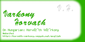 varkony horvath business card